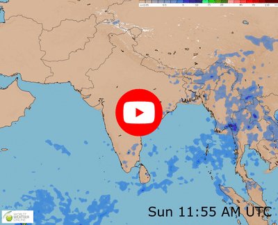 Indian Subcontinent weather video and map